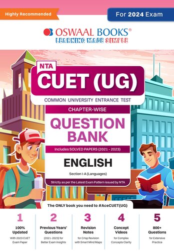 Oswaal NTA CUET (UG)| Question Bank Chapterwise & Topicwise English For 2024 Exam (PDF/EPUB Version)
