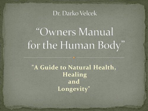 Owner's Manual for the Human Body (PDF/EPUB Version)
