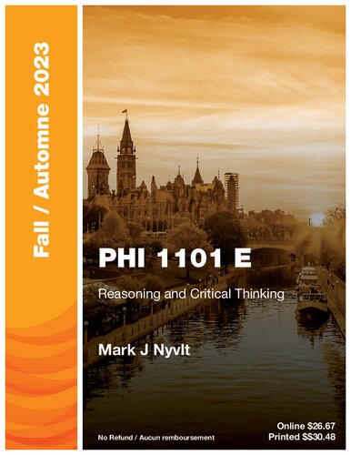 PHI 1101 Reasoning and Critical Thinking (PDF/EPUB Version)
