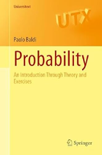 Probability. An Introduction Through Theory and Exercises (PDF/EPUB Version)
