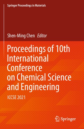 Proceedings of 10th International Conference on Chemical Science and Engineering: ICCSE 2021 (PDF/EPUB Version)
