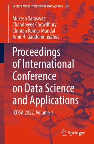 Proceedings of International Conference on Data Science and Applications: ICDSA 2022, Volume 1 (PDF/EPUB Version)
