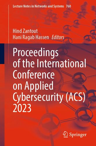 Proceedings of the International Conference on Applied Cybersecurity (ACS) 2023 (PDF/EPUB Version)
