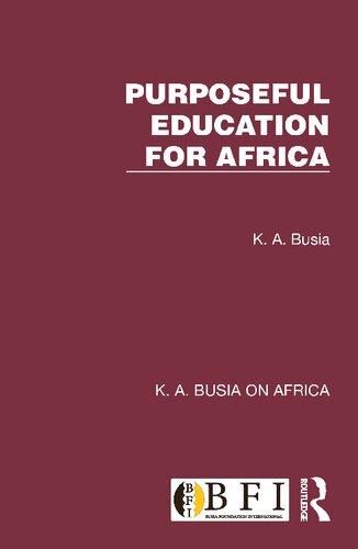 Purposeful Education for Africa (PDF/EPUB Version)
