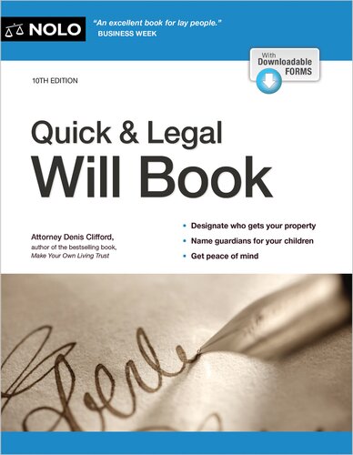 Quick & Legal Will Book (Quick & Legal Will Books) (PDF/EPUB Version)
