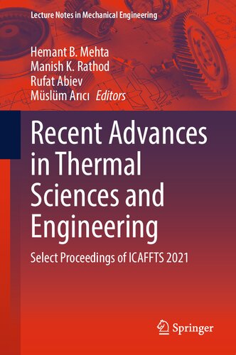 Recent Advances in Thermal Sciences and Engineering: Select Proceedings of ICAFFTS 2021 (PDF/EPUB Version)
