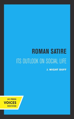 Roman Satire: Its Outlook on Social Life (PDF/EPUB Version)
