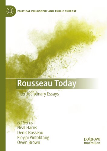 Rousseau Today: Interdisciplinary Essays (PDF/EPUB Version)
