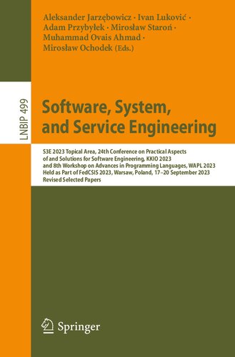 Software, System, and Service Engineering (Lecture Notes in Business Information Processing) (PDF/EPUB Version)