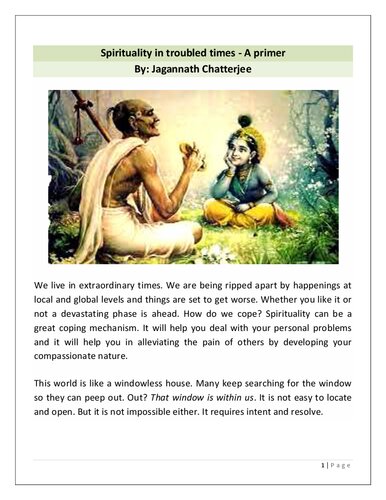 Spirituality in troubled times (PDF/EPUB Version)