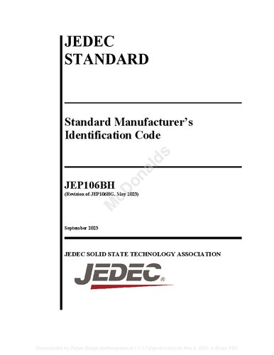 Standard Manufacturer’s Identification Code (PDF/EPUB Version)
