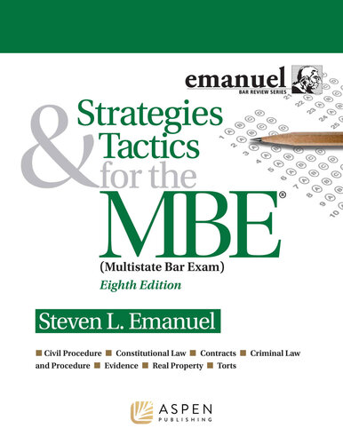 Strategies & Tactics for the MBE (Emanuel Bar Review) (PDF/EPUB Version)
