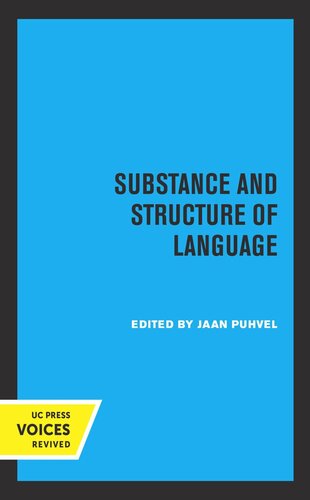 Substance and Structure of Language (PDF/EPUB Version)
