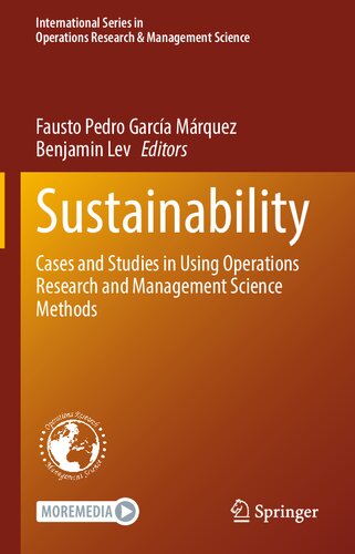 Sustainability: Cases and Studies in Using Operations Research and Management Science Methods (PDF/EPUB Version)
