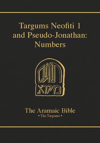 Targums Neofiti 1 and Pseudo-Jonathan: Numbers (PDF/EPUB Version)