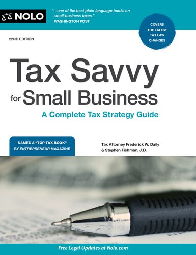 Tax Savvy for Small Business: A Complete Tax Strategy Guide (PDF/EPUB Version)
