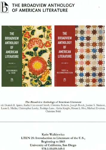 The Broadview Anthology of American Literature (PDF/EPUB Version)
