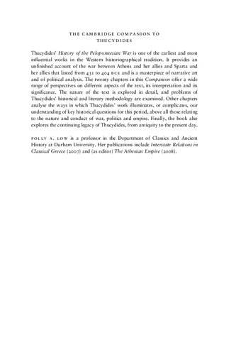 The Cambridge Companion to Thucydides (PDF/EPUB Version)
