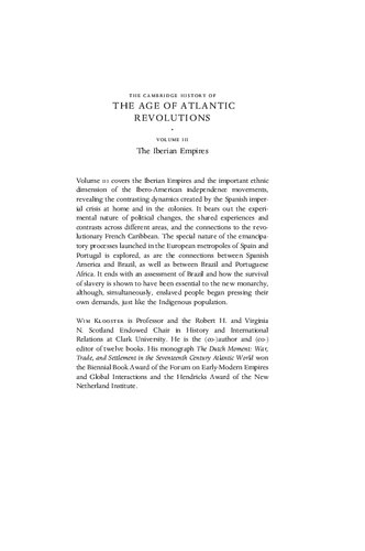 The Cambridge History of the Age of Atlantic Revolutions: Volume 3, The Iberian Empires (PDF/EPUB Version)
