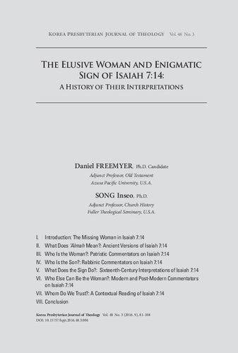 The Elusive Woman and Enigmatic Sign of Isaiah 7:14 (PDF/EPUB Version)
