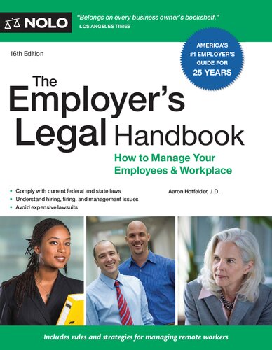 The Employer's Legal Handbook, : How to Manage Your Employees & Workplace (PDF/EPUB Version)
