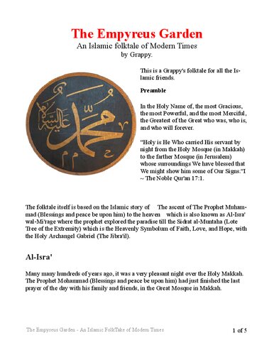 The Empyreus Garden - An Islamic FolkTale of Modern Times (PDF/EPUB Version)
