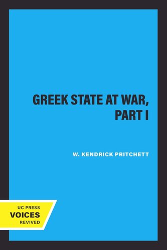 The Greek State at War: Part 1 The Greek State at War, Part I (PDF/EPUB Version)
