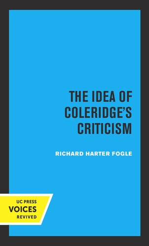 The Idea of Coleridge's Criticism: Perspectives in Criticism (PDF/EPUB Version)
