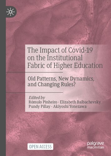The Impact of Covid-19 on the Institutional Fabric of Higher Education: Old Patterns, New Dynamics, and Changing Rules? (PDF/EPUB Version)
