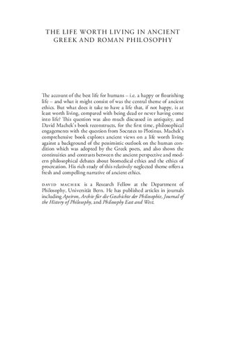 The Life Worth Living in Ancient Greek and Roman Philosophy (PDF/EPUB Version)
