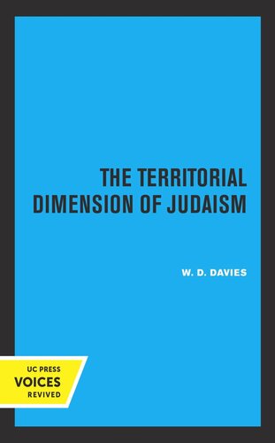 The Territorial Dimension of Judaism (PDF/EPUB Version)
