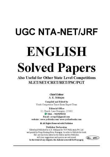 UGC-NET English (Paper-II) Solved Papers from Dec 2004 to June 2023 (PDF/EPUB Version)
