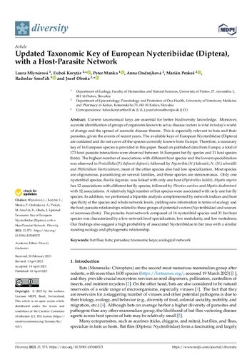 Updated taxonomic key of European Nycteribiidae (Diptera), with a host-parasite network (PDF/EPUB Version)

