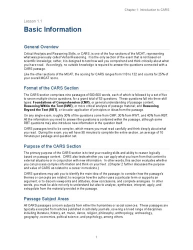 UWorld MCAT CARS (PDF/EPUB Version)