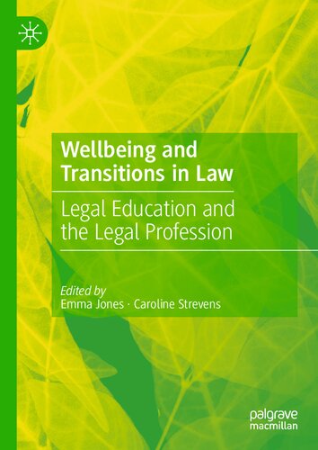 Wellbeing and Transitions in Law: Legal Education and the Legal Profession (PDF/EPUB Version)
