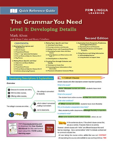 Writing with Clarity and Accuracy: The Grammar You Need, Level 3 (PDF/EPUB Version)
