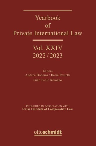 Yearbook of Private International Law: Yearbook of Private International Law Vol. XXIV – 2022/2023 (PDF/EPUB Version)
