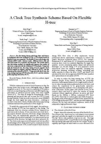 A Clock Tree Synthesis Scheme Based On Flexible H-tree (PDF/EPUB Version)