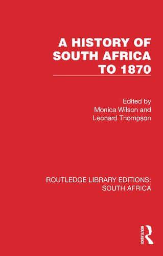 A History of South Africa to 1870 (PDF/EPUB Version)