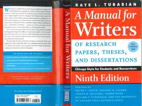 A Manual for Writers of Research Papers, Theses, and Dissertations: Chicago Style for Students and Researchers (PDF/EPUB Version)