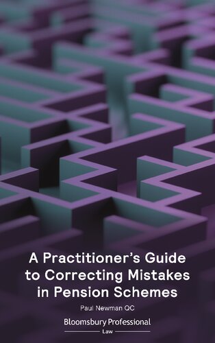 A Practitioner’s Guide to Correcting Mistakes in Pension Schemes (PDF/EPUB Version)