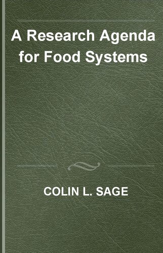 A Research Agenda for Food Systems (PDF/EPUB Version)