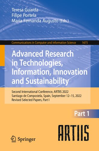 Advanced Research in Technologies, Information, Innovation and Sustainability (Communications in Computer and Information Science) (PDF/EPUB Version)