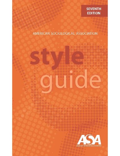 American Sociological Association style guide (PDF/EPUB Version)