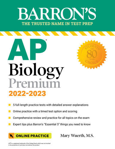 AP Biology Premium, 2022-2023: 5 Practice Tests + Comprehensive Review + Online Practice (PDF/EPUB Version)