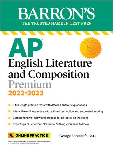 AP English Literature and Composition Premium, 2022-2023: 8 Practice Tests + Comprehensive Review + Online Practice (PDF/EPUB Version)