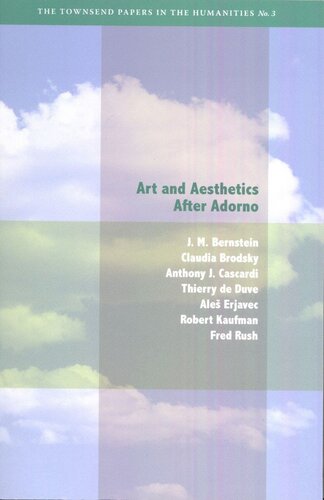Art and Aesthetics after Adorno (PDF/EPUB Version)