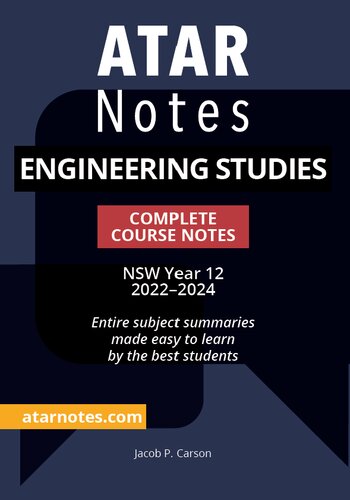 ATAR Notes: HSC Year 12 Engineering Studies Complete Course Notes (PDF/EPUB Version)