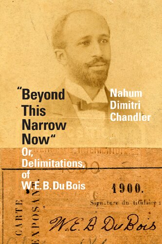 Beyond This Narrow Now: Or, Delimitations, of W. E. B. Du Bois (PDF/EPUB Version)