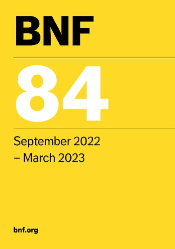 BNF 84 (British National Formulary) September 2022 - March 2023 (PDF/EPUB Version)